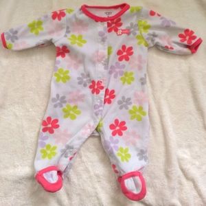 Carter's 3 month fleece pajamas with feet